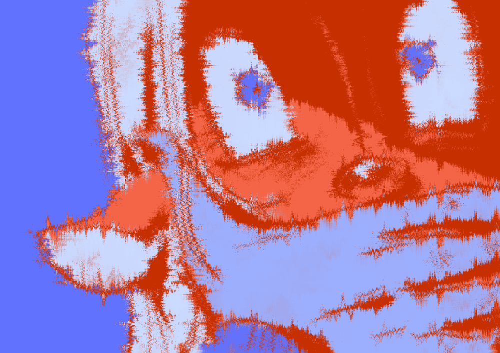 close-up of noelle with kris's hand covering her mouth